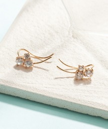 【K10】スウィングビジューピアス BOX付き