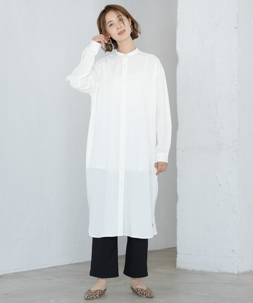 セール 多機能バンドカラーワンピース 6694 シャツワンピース Lepsim レプシィム のファッション通販 Zozotown