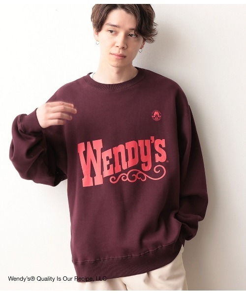 JUNRED(ジュンレッド)の「【WENDY'S×JUNRed別注】クルースウェット(スウェット・メンズ・ベージュ/オフホワイト/ワイン・M/L)」の3枚目の写真