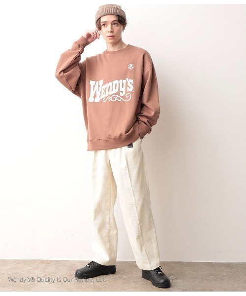 JUNRED(ジュンレッド)の「【WENDY'S×JUNRed別注】クルースウェット(スウェット・メンズ・ベージュ/オフホワイト/ワイン・M/L)」の5枚目の写真