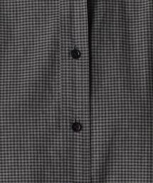 【新品】Drawer ドゥロワー シャツ ブラウス チェックノーカラー Drawer（ドゥロワー）の「Drawer コットンチェックノーカラーシャツ