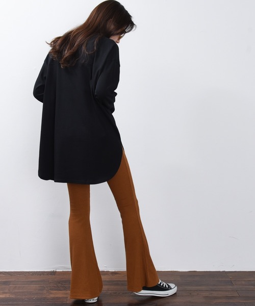 ap retro（アプレトロ）の「ラウンドヘムビッグプルオーバー【ZOZOTOWN限定商品】（Tシャツ/カットソー・レディース・オフホワイト/ブラック/グレー/ベージュ/ダークブラウン/グリーン・FREE）」の17枚目の写真