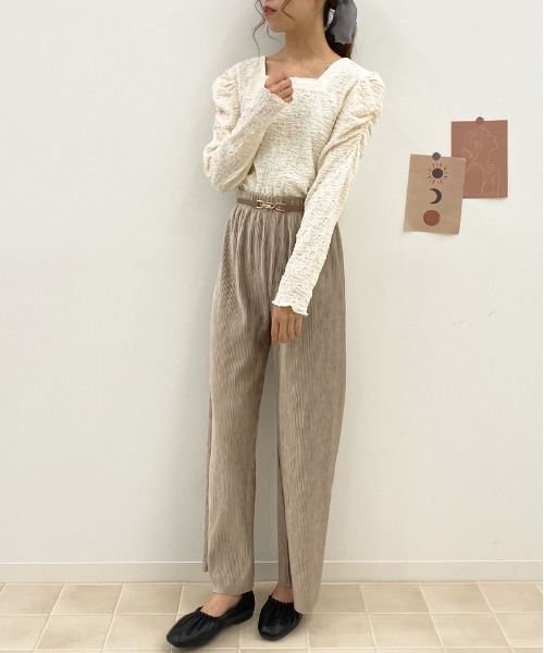 apres jour（アプレジュール）の「クシュクシュクロストップス【ZOZOTOWN限定アイテム】（Tシャツ/カットソー・レディース・ラベンダー/アイボリー/モカ/ブルー系その他・フリー）」の17枚目の写真