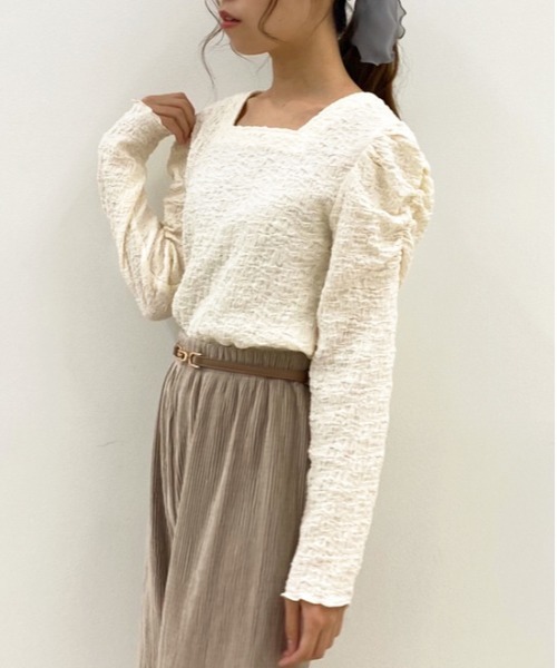 apres jour（アプレジュール）の「クシュクシュクロストップス【ZOZOTOWN限定アイテム】（Tシャツ/カットソー・レディース・ラベンダー/アイボリー/モカ/ブルー系その他・フリー）」の15枚目の写真