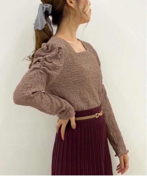 apres jour（アプレジュール）の「クシュクシュクロストップス【ZOZOTOWN限定アイテム】（Tシャツ/カットソー・レディース・ラベンダー/アイボリー/モカ/ブルー系その他・フリー）」の19枚目の写真