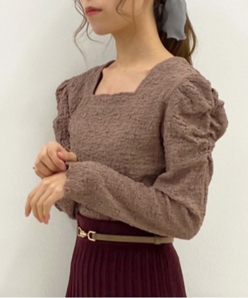 apres jour（アプレジュール）の「クシュクシュクロストップス【ZOZOTOWN限定アイテム】（Tシャツ/カットソー・レディース・ラベンダー/アイボリー/モカ/ブルー系その他・フリー）」の18枚目の写真