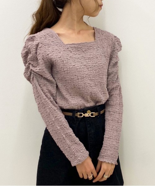 apres jour（アプレジュール）の「クシュクシュクロストップス【ZOZOTOWN限定アイテム】（Tシャツ/カットソー・レディース・ラベンダー/アイボリー/モカ/ブルー系その他・フリー）」の11枚目の写真