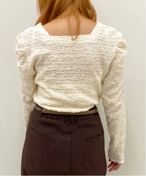 apres jour（アプレジュール）の「クシュクシュクロストップス【ZOZOTOWN限定アイテム】（Tシャツ/カットソー・レディース・ラベンダー/アイボリー/モカ/ブルー系その他・フリー）」の7枚目の写真