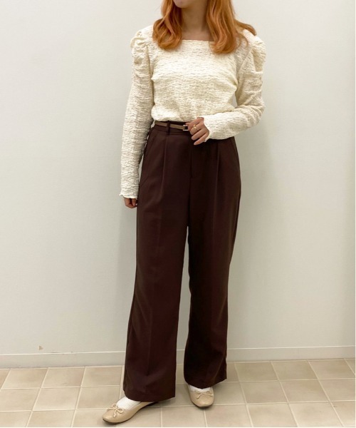apres jour（アプレジュール）の「クシュクシュクロストップス【ZOZOTOWN限定アイテム】（Tシャツ/カットソー・レディース・ラベンダー/アイボリー/モカ/ブルー系その他・フリー）」の8枚目の写真