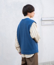 SENSION | wide crew neck knit vest / ワイドクルーネックニットベスト(ニット/セーター)