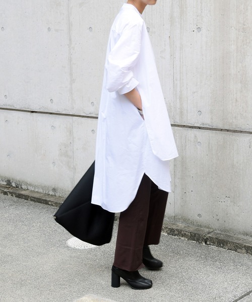 Marient（マリエント）の「フロントヨークシャツワンピ（ワンピース・レディース・ホワイト/ブラック/ネイビー/カーキ・FREE）」の9枚目の写真