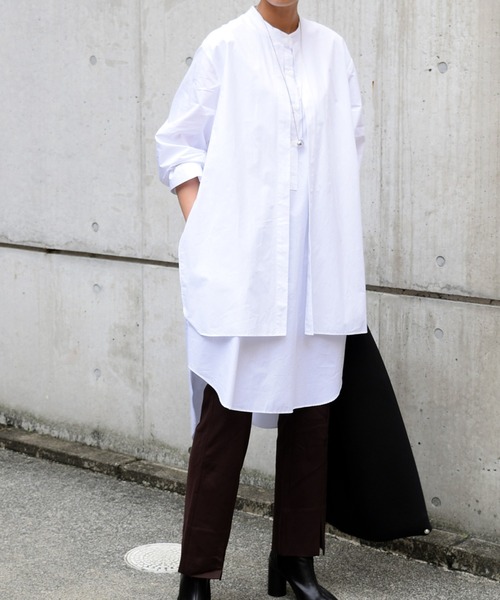 Marient（マリエント）の「フロントヨークシャツワンピ（ワンピース・レディース・ホワイト/ブラック/ネイビー/カーキ・FREE）」の15枚目の写真