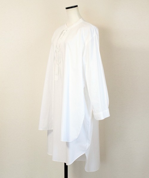 Marient（マリエント）の「フロントヨークシャツワンピ（ワンピース・レディース・ホワイト/ブラック/ネイビー/カーキ・FREE）」の10枚目の写真