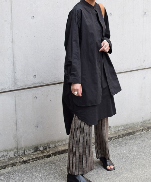 Marient（マリエント）の「フロントヨークシャツワンピ（ワンピース・レディース・ホワイト/ブラック/ネイビー/カーキ・FREE）」の6枚目の写真