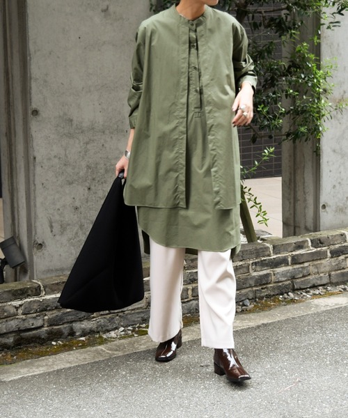 Marient（マリエント）の「フロントヨークシャツワンピ（ワンピース・レディース・ホワイト/ブラック/ネイビー/カーキ・FREE）」の22枚目の写真