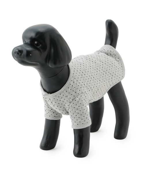 ROPE' PICNIC(ロペピクニック)の「【DOG】ドットプリントキルティングプルオーバー(ペットウェア・レディース・オフホワイト/グレー・L/M/2M/S)」の2枚目の写真