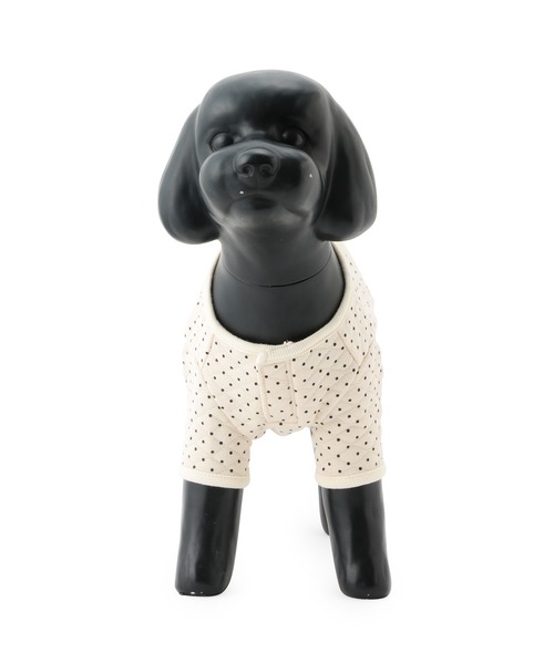 ROPE' PICNIC(ロペピクニック)の「【DOG】ドットプリントキルティングプルオーバー(ペットウェア・レディース・オフホワイト/グレー・L/M/2M/S)」の6枚目の写真