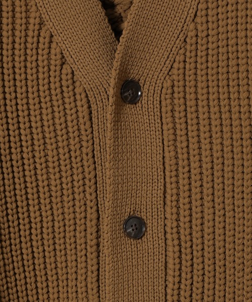 ADAM ET ROPE'（アダムエロペ）の「ライトケーブルボリュームカーディガン/オーバーサイズ/超軽量/防風性（その他アウター・メンズ・キャメル/ブラック/キナリ・M/L）」の8枚目の写真