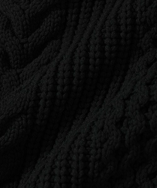 ADAM ET ROPE'（アダムエロペ）の「ライトケーブルボリュームカーディガン/オーバーサイズ/超軽量/防風性（その他アウター・メンズ・キャメル/ブラック/キナリ・M/L）」の16枚目の写真