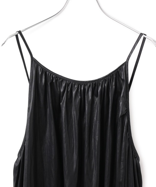 ADAM ET ROPE'（アダムエロペ）の「ギャザーキャミワンピース（ワンピース・レディース・ブラック/ダークブラウン・FREE）」の10枚目の写真