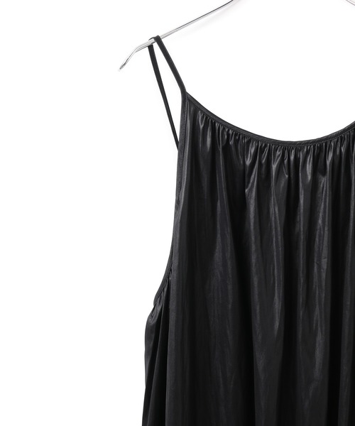 ADAM ET ROPE'（アダムエロペ）の「ギャザーキャミワンピース（ワンピース・レディース・ブラック/ダークブラウン・FREE）」の12枚目の写真