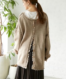 Per sist ence/パーシエンス ローゲージニット ダメージ2WAYカーディガン