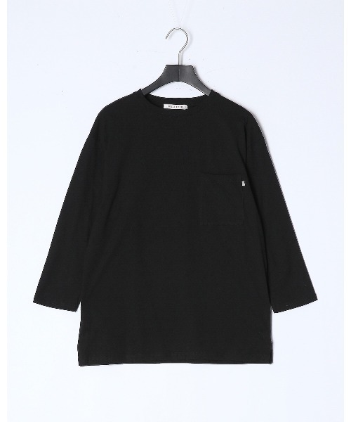 PREFERIR(プレフェリール)の「ポケット付き ロンT 七分袖(Tシャツ/カットソー・レディース・ブラック/カーキ/ホワイト/モカ・MEDIUM/LARGE/SMALL)」の1枚目の写真