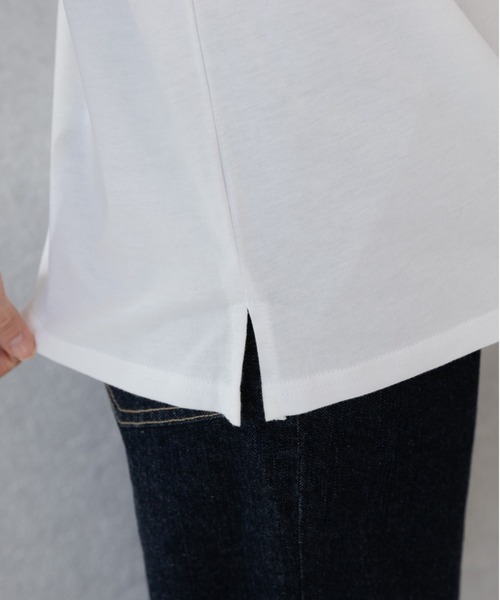 PREFERIR(プレフェリール)の「ポケット付き ロンT 七分袖(Tシャツ/カットソー・レディース・ブラック/カーキ/ホワイト/モカ・MEDIUM/LARGE/SMALL)」の14枚目の写真