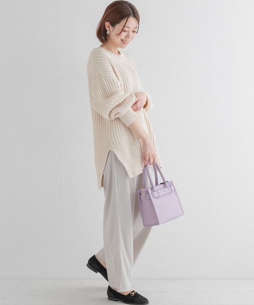 URBAN RESEARCH Sonny Label(アーバンリサーチサニーレーベル)の「製品染めコットンニットプルオーバー(ニット/セーター・レディース・オフホワイト/ブルー系その他/オレンジ・FREE)」の17枚目の写真