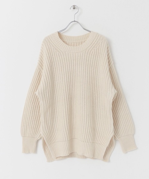 URBAN RESEARCH Sonny Label(アーバンリサーチサニーレーベル)の「製品染めコットンニットプルオーバー(ニット/セーター・レディース・オフホワイト/ブルー系その他/オレンジ・FREE)」の21枚目の写真