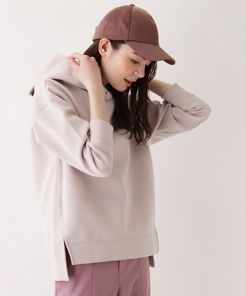 SOUP（スープ）の「◆【大きいサイズあり・13号】コットンダンボールニットパーカー（パーカー・レディース・ライトグレー/ブラック/アイボリー/ライトベージュ・11/13/09）」の4枚目の写真