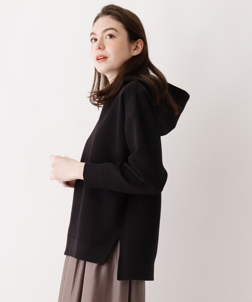 SOUP（スープ）の「◆【大きいサイズあり・13号】コットンダンボールニットパーカー（パーカー・レディース・ライトグレー/ブラック/アイボリー/ライトベージュ・11/13/09）」の3枚目の写真