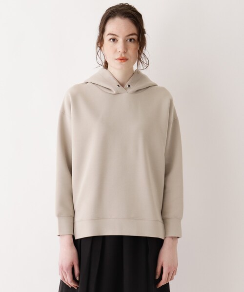 SOUP（スープ）の「◆【大きいサイズあり・13号】コットンダンボールニットパーカー（パーカー・レディース・ライトグレー/ブラック/アイボリー/ライトベージュ・11/13/09）」の5枚目の写真