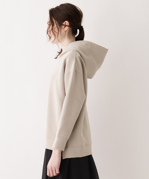 SOUP（スープ）の「◆【大きいサイズあり・13号】コットンダンボールニットパーカー（パーカー・レディース・ライトグレー/ブラック/アイボリー/ライトベージュ・11/13/09）」の6枚目の写真