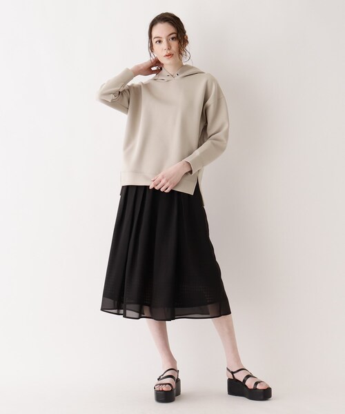 SOUP（スープ）の「◆【大きいサイズあり・13号】コットンダンボールニットパーカー（パーカー・レディース・ライトグレー/ブラック/アイボリー/ライトベージュ・11/13/09）」の13枚目の写真