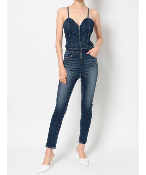 GYDA（ジェイダ）の「フロントZIPデザインスキニーデニムサロペ（サロペット/オーバーオール・レディース・ブラック/ブルー/ライトブルー・SMALL/MEDIUM）」の21枚目の写真