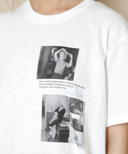 N.（N. Natural Beauty Basic）（エヌエヌナチュラルビューティーベーシック）の「【GOOD ROCK SPEED】マリリンモンローTシャツ（Tシャツ/カットソー・レディース・ホワイト・MEDIUM）」の4枚目の写真