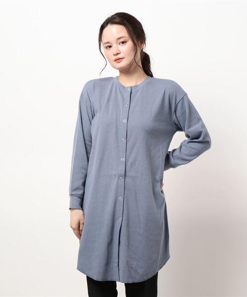 BELLUNA PLUS（ベルーナ）の「リブ素材ロング丈３ｗａｙカーディガン（カーディガン/ボレロ・レディース・ブラック/ブルーグレー/ライトベージュ・MEDIUM/LARGE/X-LARGE）」の17枚目の写真