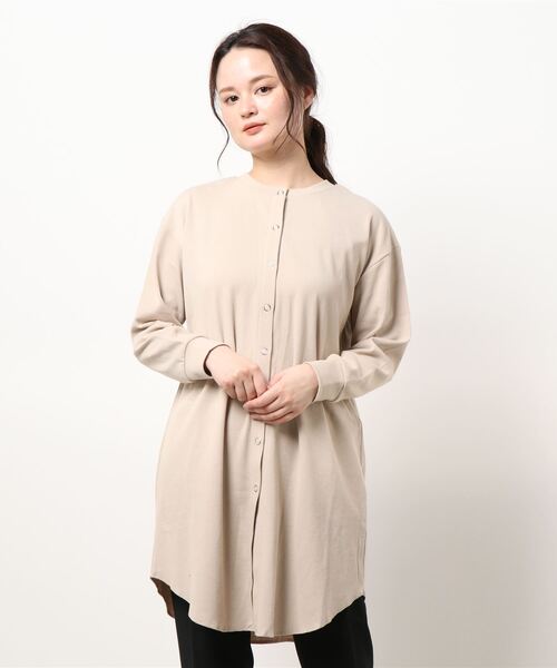 BELLUNA PLUS（ベルーナ）の「リブ素材ロング丈３ｗａｙカーディガン（カーディガン/ボレロ・レディース・ブラック/ブルーグレー/ライトベージュ・MEDIUM/LARGE/X-LARGE）」の15枚目の写真