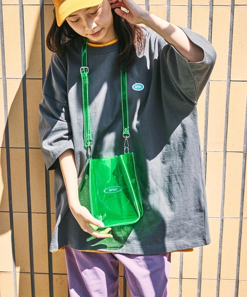 SPOC STORE（スポックストア）の「【SPOC STORE】PVCショルダークリアバッグ（ショルダーバッグ・メンズ・ブラック/パープル/ブラウン/イエロー/ブルー/ライトグリーン/クリア/ライトピンク・FREE）」の3枚目の写真