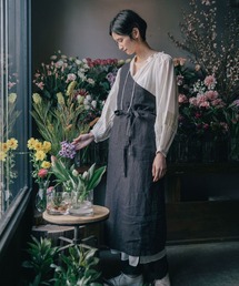 siiwa | siiwa リネンエプロンスカート(ワンピース)
