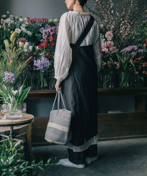 siiwa（シーワ）の「siiwa　リネンエプロンスカート（ワンピース・レディース・スミクロ・ONE）」の8枚目の写真