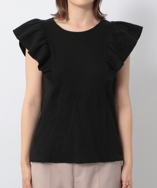 Heather（ヘザー）の「ハニカムフリルカットソー_948763（Tシャツ/カットソー・レディース・ホワイト/ブラック/グリーン系その他・FREE）」の7枚目の写真