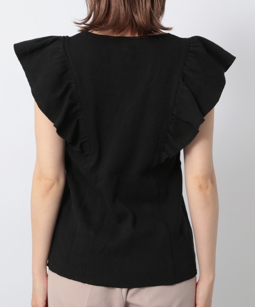 Heather（ヘザー）の「ハニカムフリルカットソー_948763（Tシャツ/カットソー・レディース・ホワイト/ブラック/グリーン系その他・FREE）」の8枚目の写真