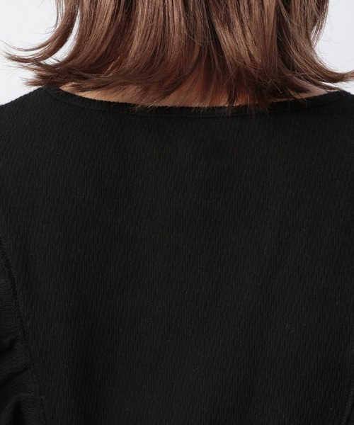 Heather（ヘザー）の「ハニカムフリルカットソー_948763（Tシャツ/カットソー・レディース・ホワイト/ブラック/グリーン系その他・FREE）」の6枚目の写真