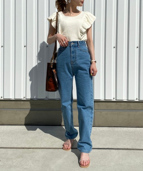 Heather（ヘザー）の「ハニカムフリルカットソー_948763（Tシャツ/カットソー・レディース・ホワイト/ブラック/グリーン系その他・FREE）」の15枚目の写真