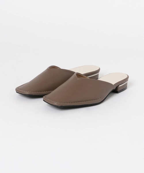 ITEMS URBANRESEARCH（アイテムズ アーバンリサーチ）の「スクエアミュール（その他シューズ・レディース・オフホワイト/グレー系その他/ブラック・23.5/24.5）」の12枚目の写真