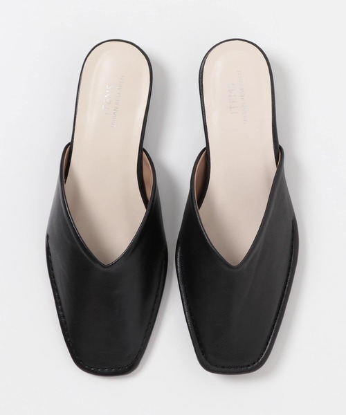 ITEMS URBANRESEARCH（アイテムズ アーバンリサーチ）の「スクエアミュール（その他シューズ・レディース・オフホワイト/グレー系その他/ブラック・23.5/24.5）」の8枚目の写真