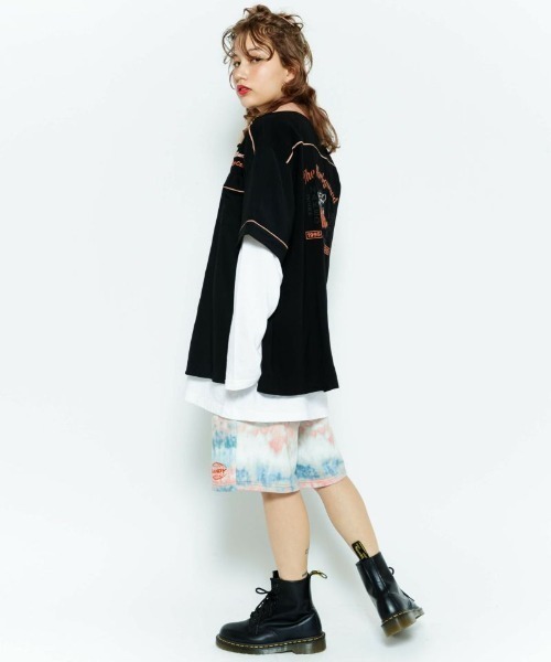 Candy Stripper(キャンディストリッパー)の「CANDY TIE DYE ハーフパンツ(その他パンツ・レディース・ピンク/グリーン/イエロー・2)」の4枚目の写真
