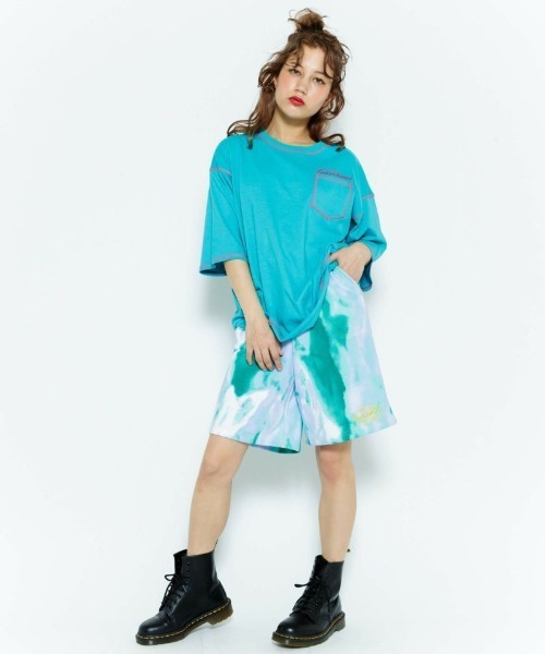 Candy Stripper(キャンディストリッパー)の「CANDY TIE DYE ハーフパンツ(その他パンツ・レディース・ピンク/グリーン/イエロー・2)」の10枚目の写真